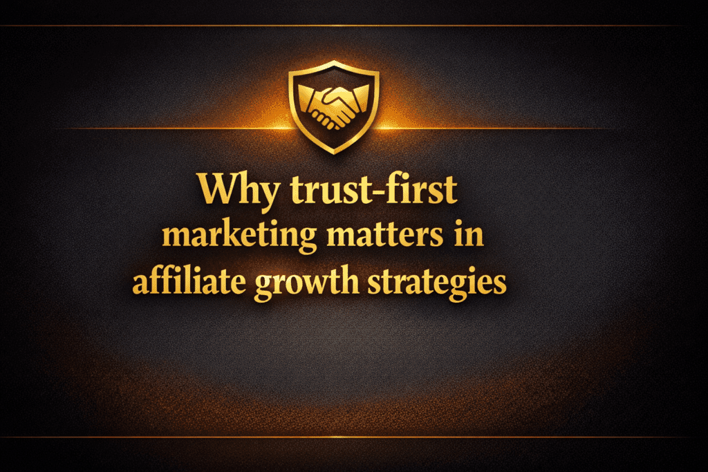 Why trust-first marketing matters in affiliate growth strategies