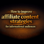 How to improve affiliate content strategies for informational audiences