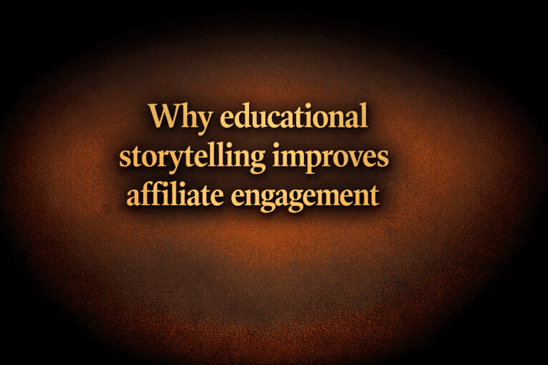 Why educational storytelling improves affiliate engagement