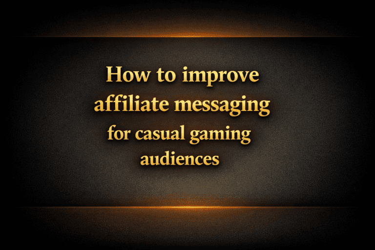 How to improve affiliate messaging for casual gaming audiences