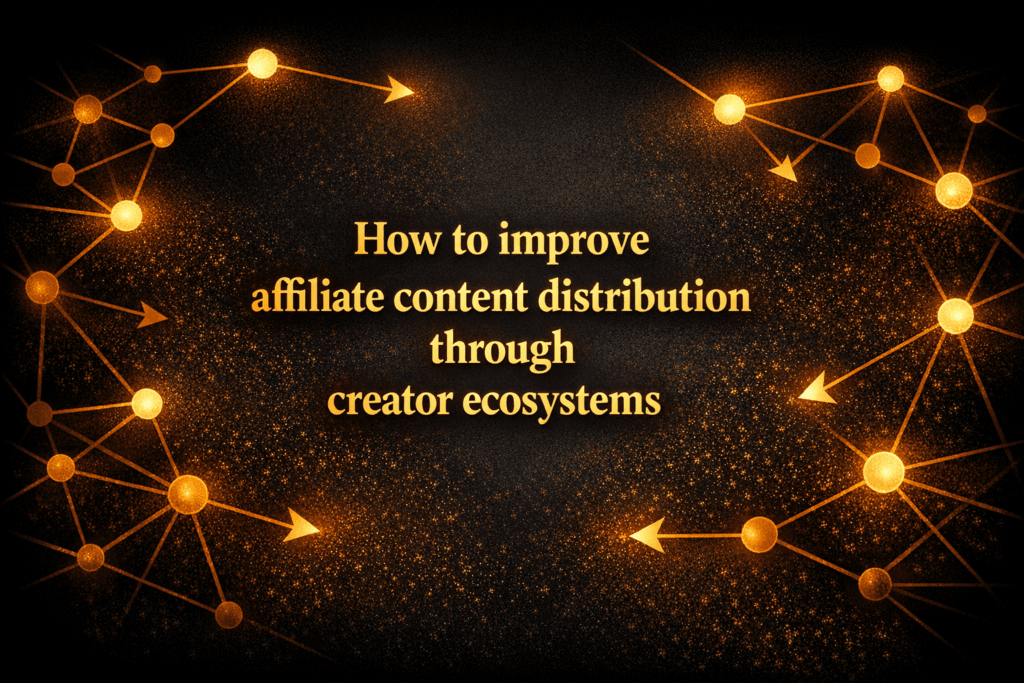 How to improve affiliate content distribution through creator ecosystems