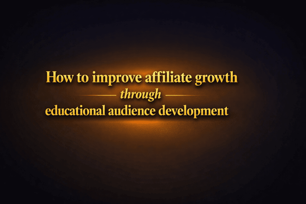 How to improve affiliate growth through educational audience development