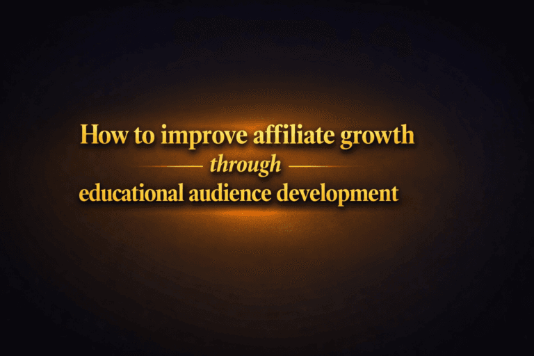 How to improve affiliate growth through educational audience development
