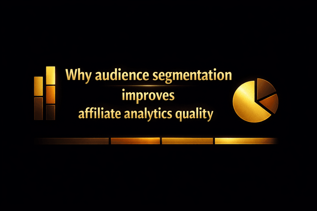 Why audience segmentation improves affiliate analytics quality