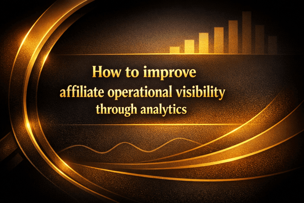 How to improve affiliate operational visibility through analytics