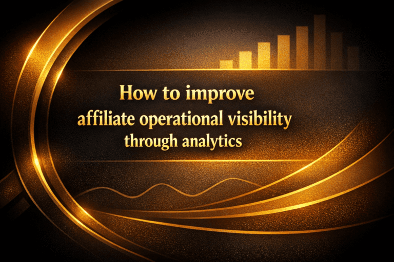 How to improve affiliate operational visibility through analytics