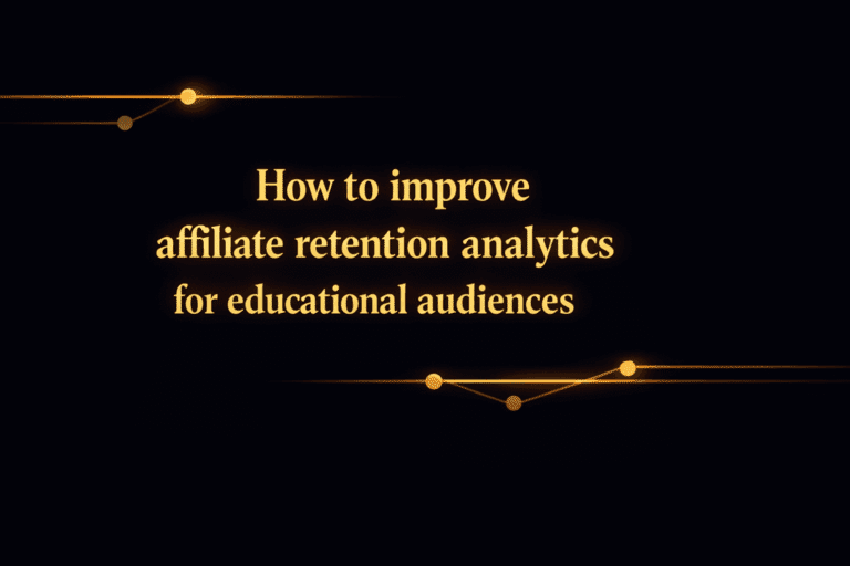 How to improve affiliate retention analytics for educational audiences
