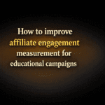 How to improve affiliate engagement measurement for educational campaigns