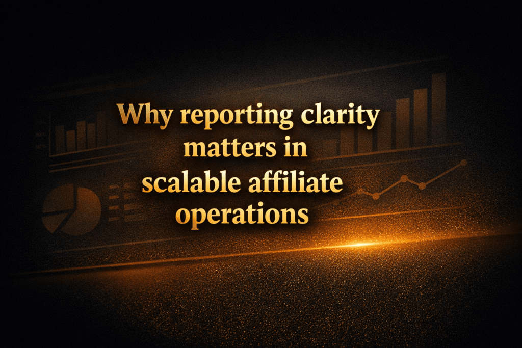 Why reporting clarity matters in scalable affiliate operations
