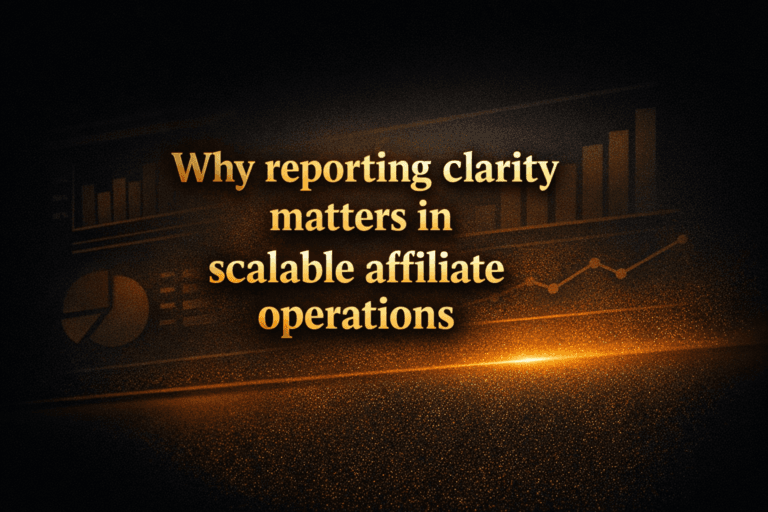 Why reporting clarity matters in scalable affiliate operations