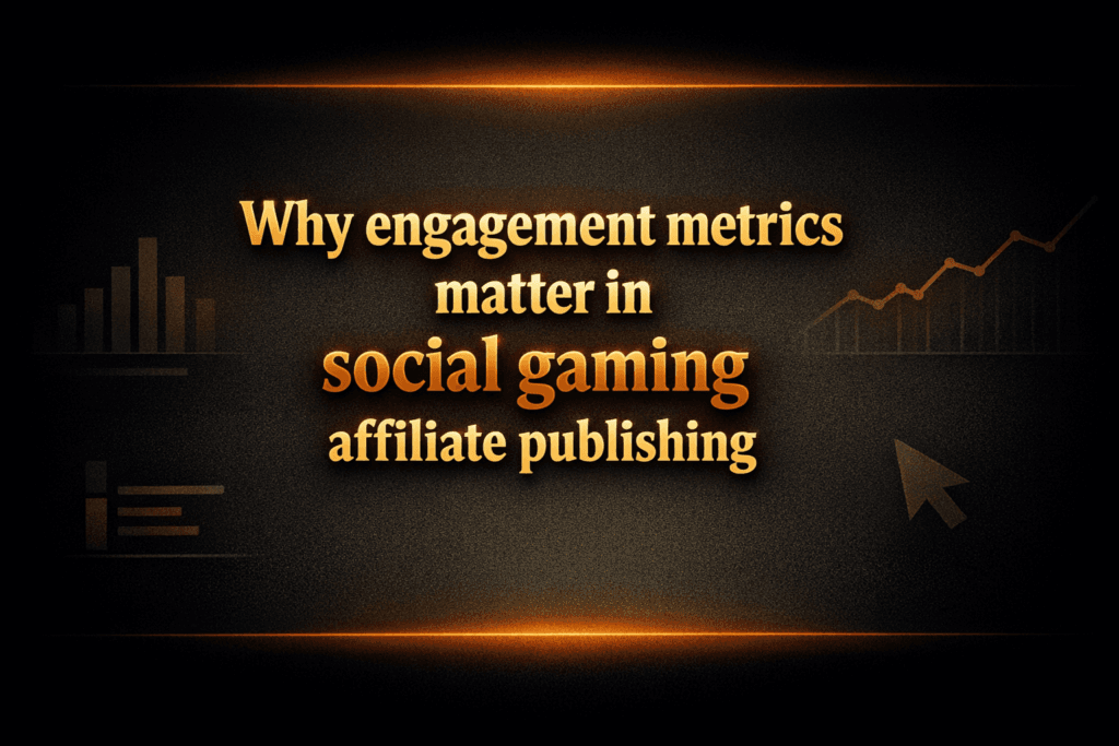 Why engagement metrics matter in social gaming affiliate publishing