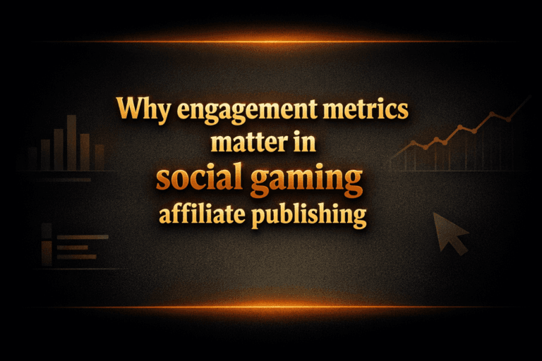 Why engagement metrics matter in social gaming affiliate publishing