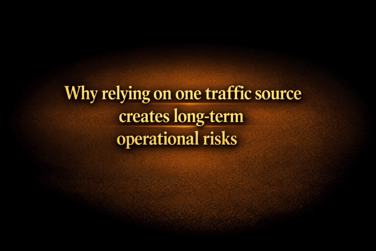 Why relying on one traffic source creates long-term operational risks