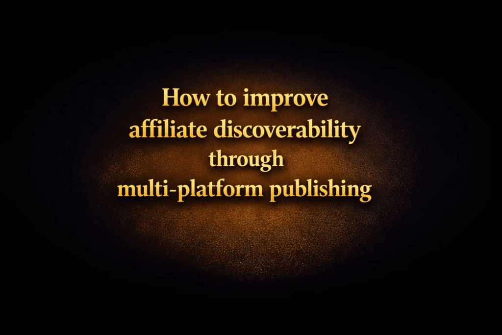 How to improve affiliate discoverability through multi-platform publishing