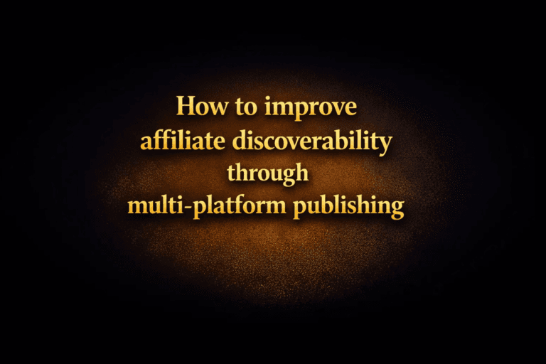 How to improve affiliate discoverability through multi-platform publishing