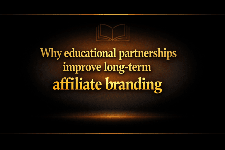 Why educational partnerships improve long-term affiliate branding