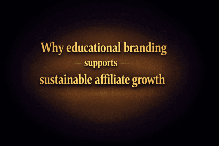 Why educational branding supports sustainable affiliate growth