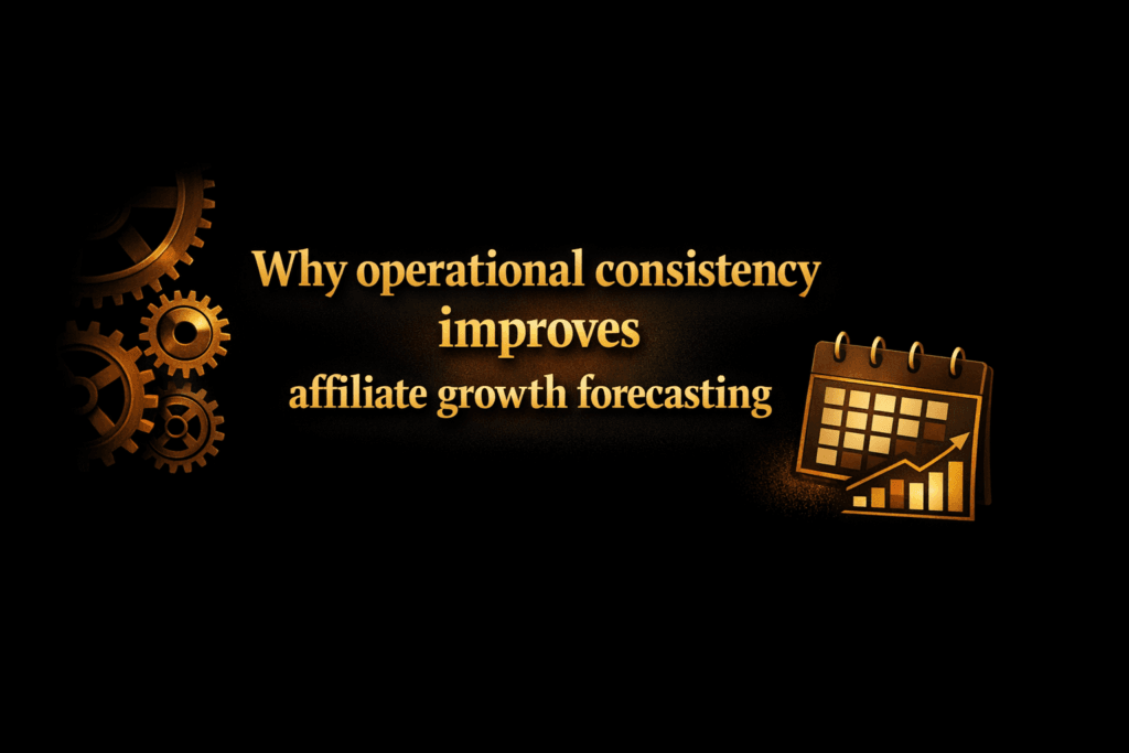 Why operational consistency improves affiliate growth forecasting