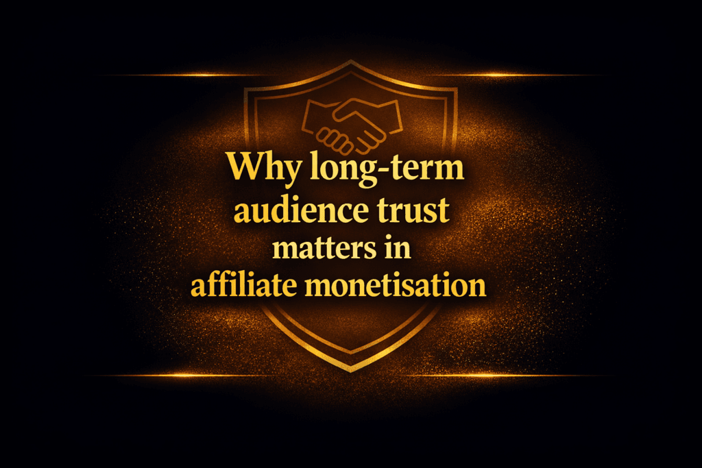 Why long-term audience trust matters in affiliate monetisation