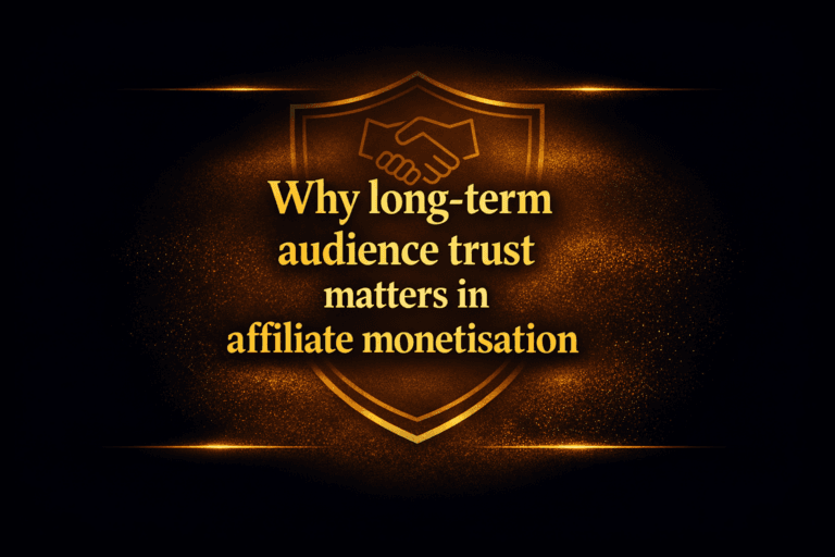 Why long-term audience trust matters in affiliate monetisation