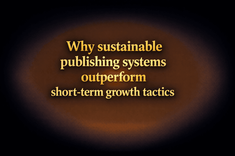 Why sustainable publishing systems outperform short-term growth tactics