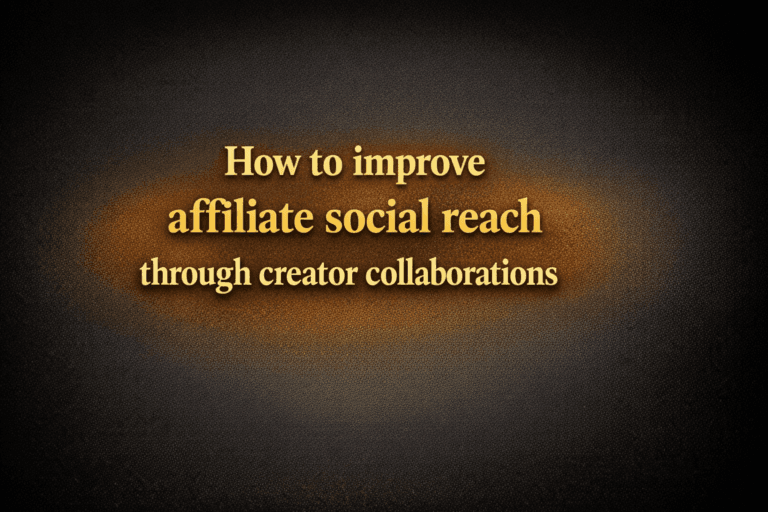 How to improve affiliate social reach through creator collaborations