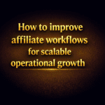 How to improve affiliate workflows for scalable operational growth