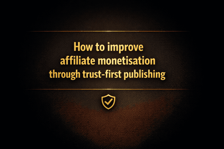 How to improve affiliate monetisation through trust-first publishing