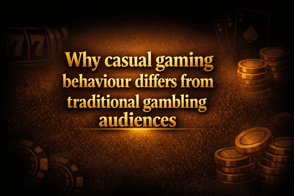 Why casual gaming behaviour differs from traditional gambling audiences