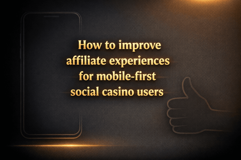 How to improve affiliate experiences for mobile-first social casino users