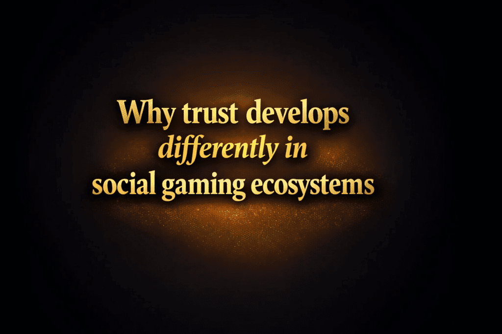 Why trust develops differently in social gaming ecosystems