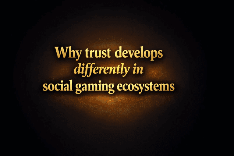 Why trust develops differently in social gaming ecosystems