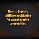 How to improve affiliate positioning for casual gaming communities