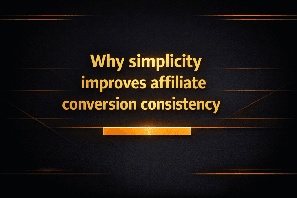 Why simplicity improves affiliate conversion consistency