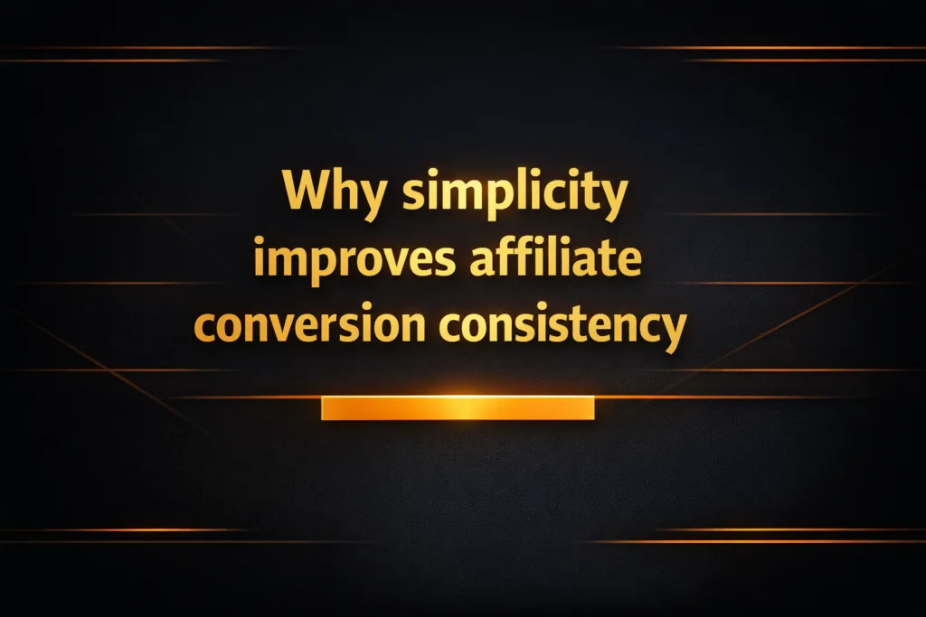 Why simplicity improves affiliate conversion consistency