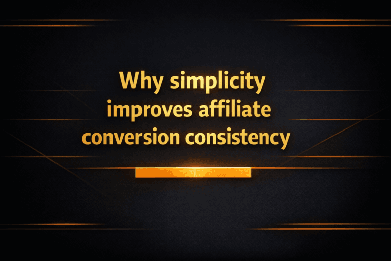 Why simplicity improves affiliate conversion consistency