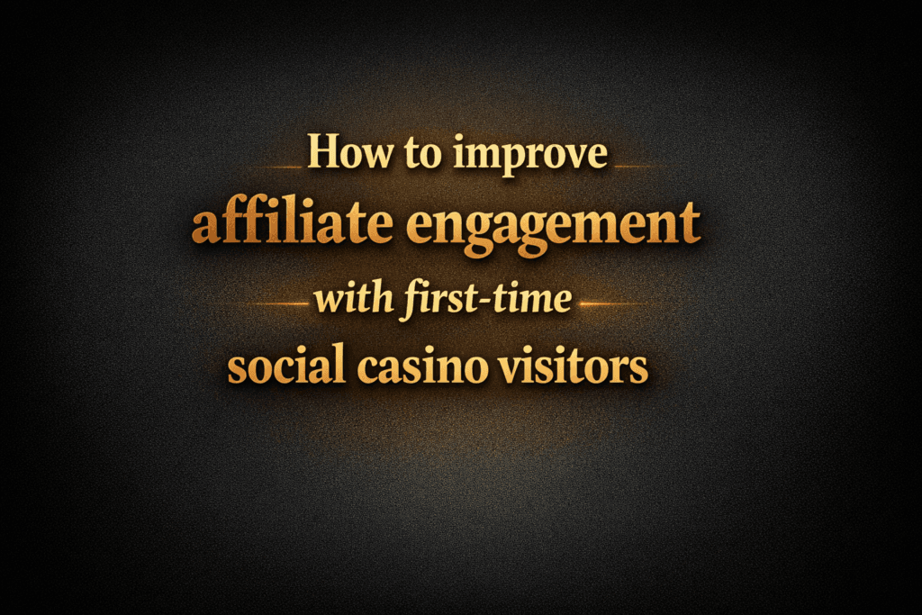 How to improve affiliate engagement with first-time social casino visitors