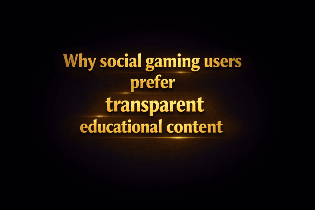 Why social gaming users prefer transparent educational content