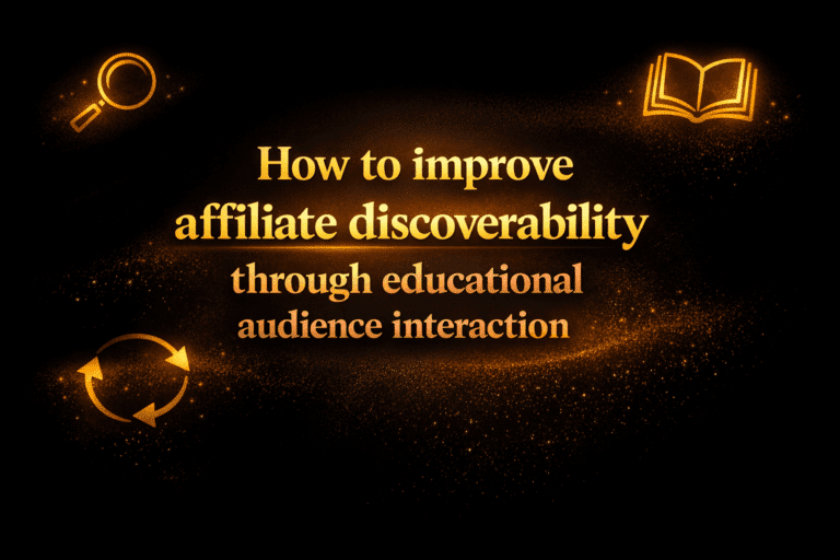 How to improve affiliate discoverability through educational audience interaction