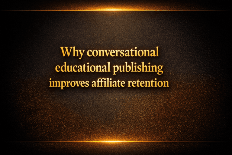 Why conversational educational publishing improves affiliate retention