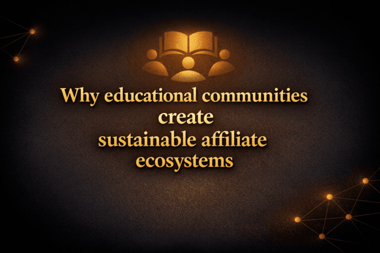 Why educational communities create sustainable affiliate ecosystems