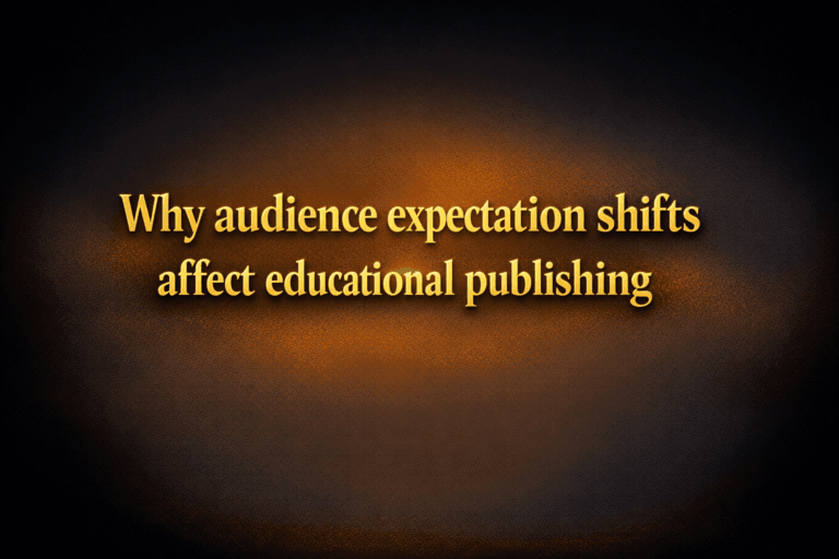 Why audience expectation shifts affect educational publishing