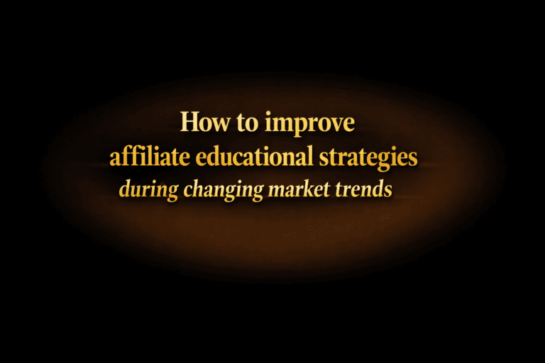 How to improve affiliate educational strategies during changing market trends
