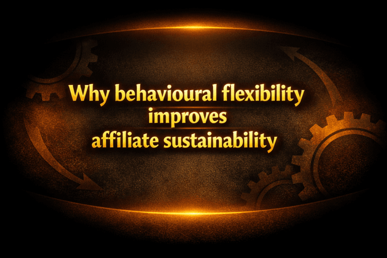 Why behavioural flexibility improves affiliate sustainability
