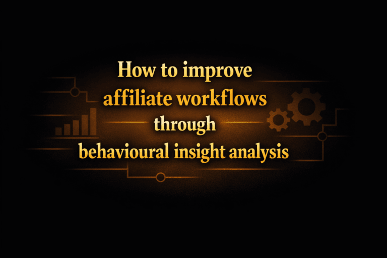 How to improve affiliate workflows through behavioural insight analysis