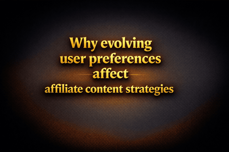 Why evolving user preferences affect affiliate content strategies