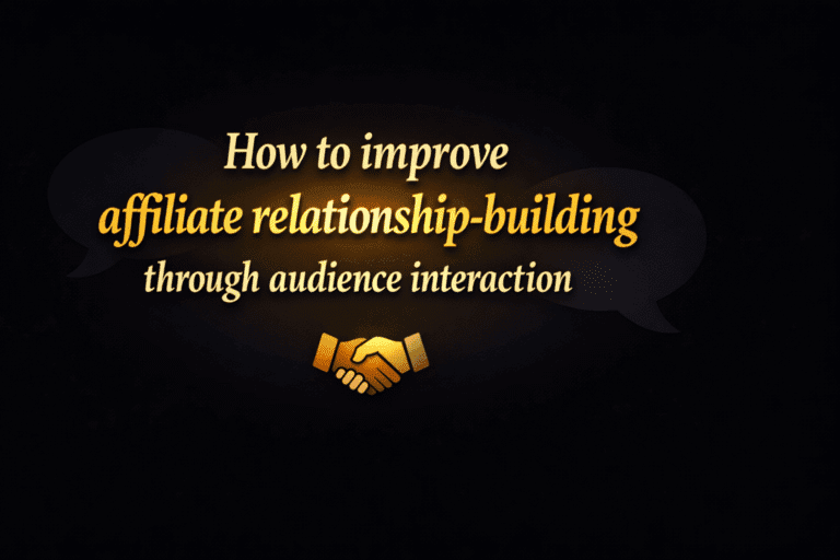 How to improve affiliate relationship-building through audience interaction