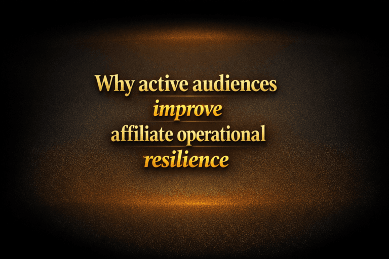 Why active audiences improve affiliate operational resilience