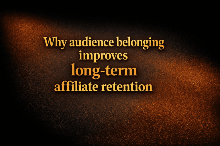 Why audience belonging improves long-term affiliate retention